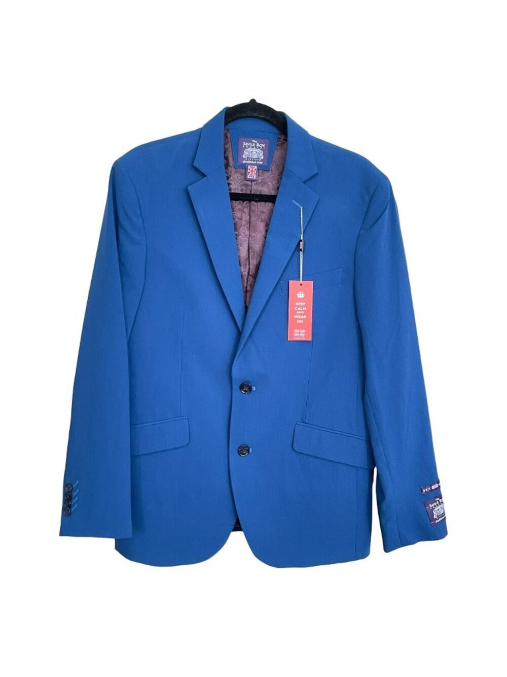Savile Row Mens Slim Fit 2 Button Sport Coat Jacket Size 38 S